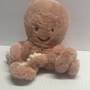 Jellycat London Odell Octopus Plush Pink 9" Sitting 15” Tentacles
